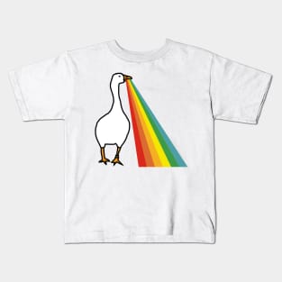 Animals with Rainbow Puke Gaming Goose Kids T-Shirt